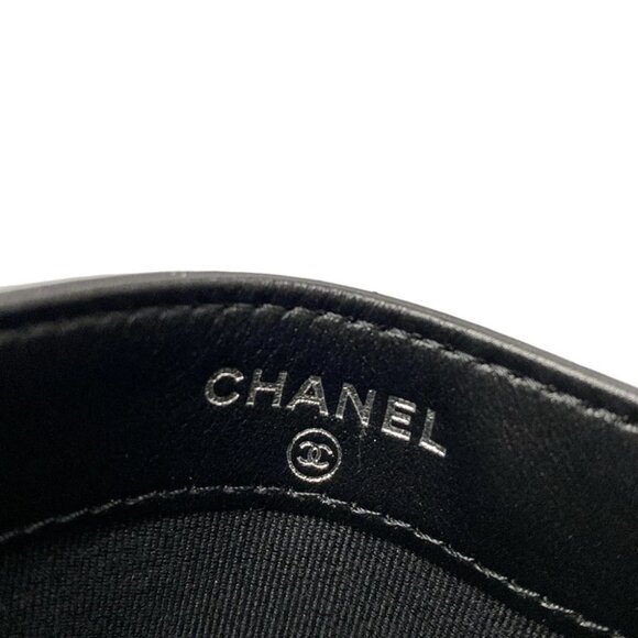 Auth CHANEL Matelasse AP4380 Black Leather Card Case - Picture 4 of 9